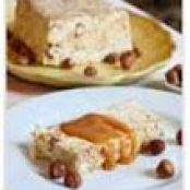 Marshmellow Semifreddo with Hazelnuts, dried Apricots and chocolate