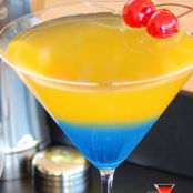 Blue Polka Dot Bikini Martini