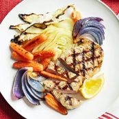 Grilled Pork Medallion with Roasted Cabbage Slaw