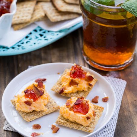 Pimento Cheese, Strawberry Jam, and Bacon Triscuit Crackers - Spicy Southern Kitchen