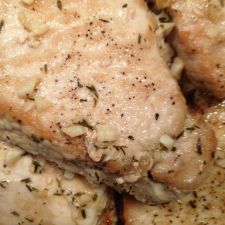 Pork Chops with Lemon Thyme sauce