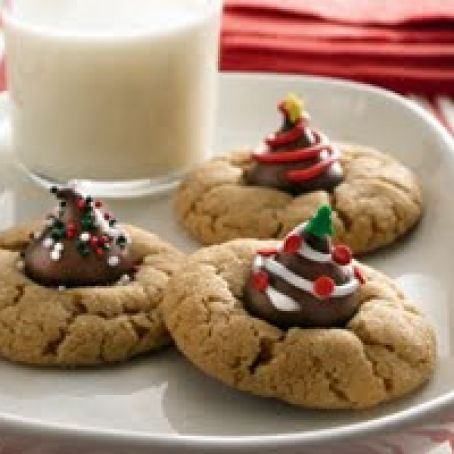 Peanut Butter Blossoms - Holiday style