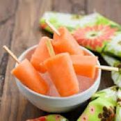 Cantaloupe and Green Apple Popsicle