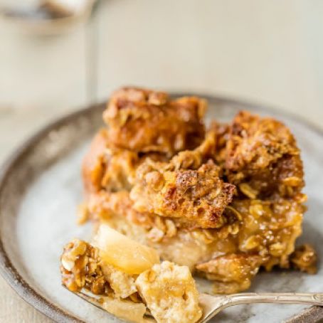 Caramel Apple Pie Bread pudding