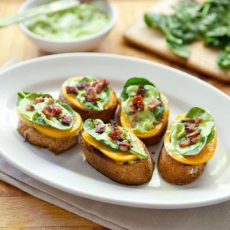 BLT Bites with Avocado Cream