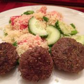 Spiced Mini Burgers With Couscous Salad
