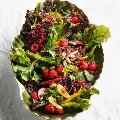Red Quinoa Salad with Raspberries and Beets