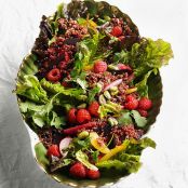 Red Quinoa Salad with Raspberries and Beets