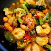 Szechuan Shrimp Stir Fry with Fried Rice