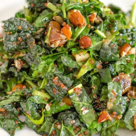Kale & Quinoa Salad with Dates, Almonds & Citrus Dressing