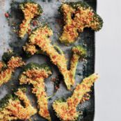 Flash-Roasted Broccoli with Spicy Pepperoni Crumbs