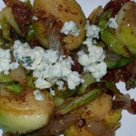 Bacon and Blue Cheese Brussel Sprouts