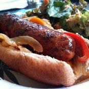 Spicy Italian Sausage With Peppers Sandwich