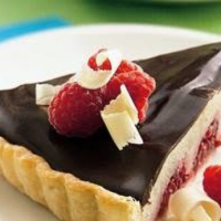 White and Dark Chocolate Raspberry Tart
