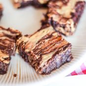 Skinny Peanut Butter Swirl Brownies