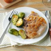 Applesauce-Glazed Pork Chops~Taste of Home