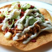 Bacon Ranch Chicken Tostadas