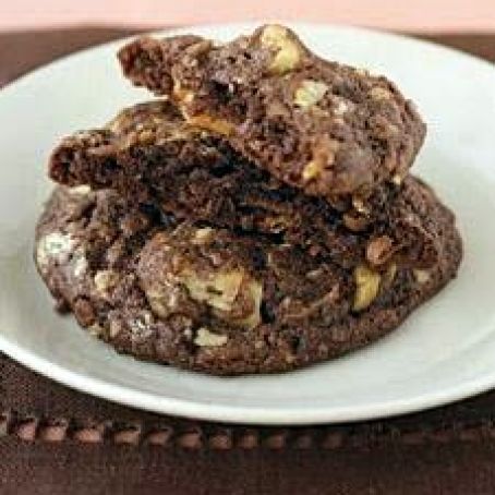 Double Chocolate Coconut Cookies