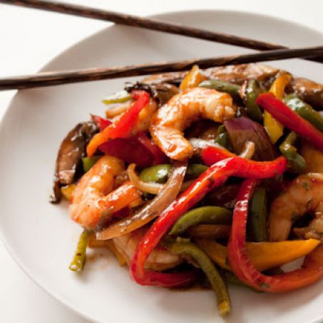 SHRIMP - Thai Sweet Chili Shrimp Stir-Fry