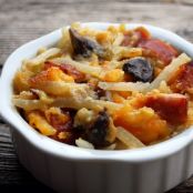 Cheesy Kielbasa and Potato Casserole