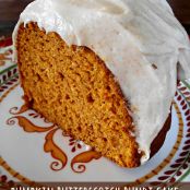 Pumpkin Butterscotch Bundt Cake with Brown Butter Cream Cheese Icing