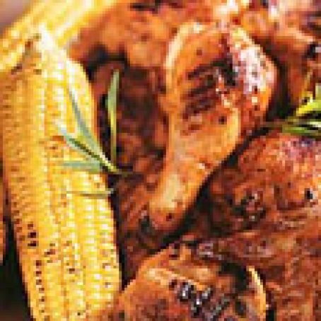 Grilled Corn with Roasted Garlic Butter