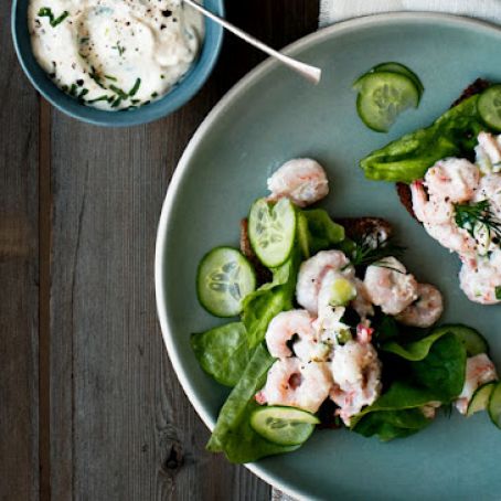 Seafood: Shrimp and Cucumber Salad with Horseradish