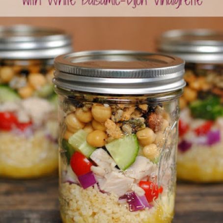 Chopped Salad Jars with White Balsamic-Dijon Vinaigrette