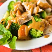 Tofu and Vegetables with Lower-Fat Thai Peanut Sauce