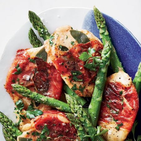Chicken Saltimbocca with Asparagus