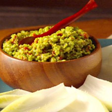 Sun-dried Tomato and Peas on Endive Spears