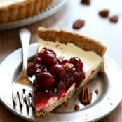 Mascarpone and Cranberry Tart with Pecan Crust