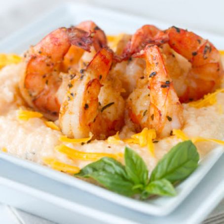 Cheesy Grits and Butter Garlic Shrimp