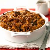 Pumpkin Bread Pudding with Toffee Sauce