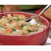 Cheesy Mac and Chicken Soup