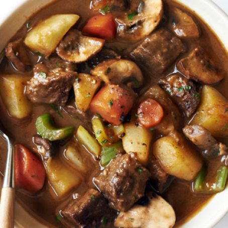 Beef Stew with Mushrooms (Crock Pot)