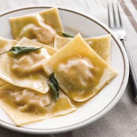 Pumpkin Ravioli with Sage Butter