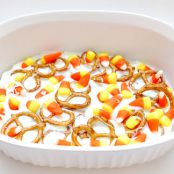 Candy Corn and Pretzel Bark