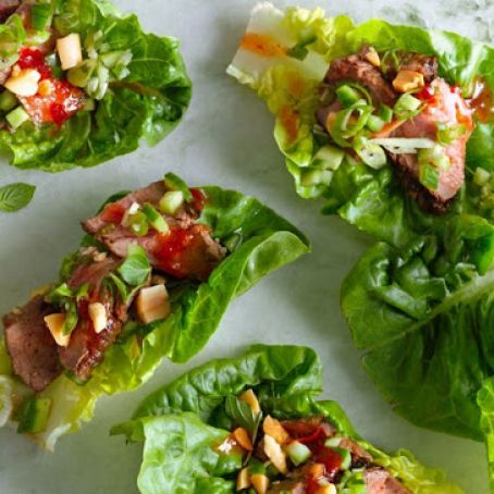 Seared Steak Lettuce Cups