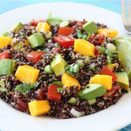 Black Quinoa Salad with Mango - Avocado and Tomatoes
