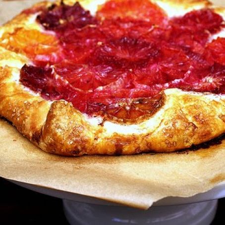 flaky blood orange tart
