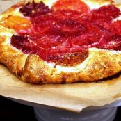 flaky blood orange tart