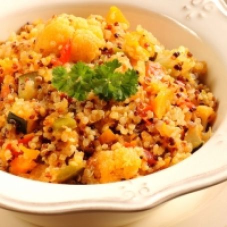 Turmeric Roasted Cauliflower with Quinoa