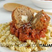 Cheesy Mozzarella Stuffed Meatballs