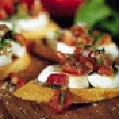 Fresh Mozzarella and Tomato Crostini