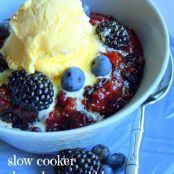 Three-Berry Cobbler (Slow Cooker)