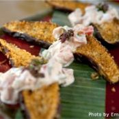 Panko Eggplant with Chile-Yogurt Salsa