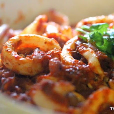 SQUID - Sambal Sotong (Squid cooked in Chilli paste)