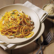Spicy Saffron Crab Spaghetti