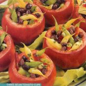 Three-Bean Tomato Cups